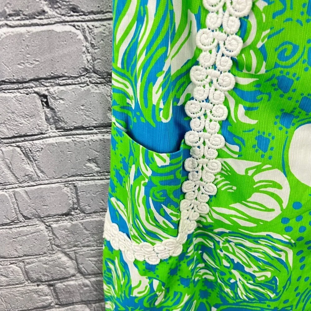 Lilly Pulitzer  Limeade Roar of the Jungle  Liz Shift Dress Size 4 - Picture 7 of 10
